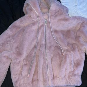 Fuzzy blush pink Coat